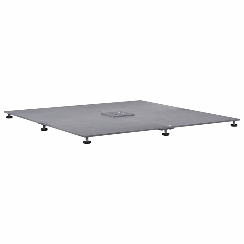 Baza za suncobran Tamno siva drvena estetika 100 x 100 x 4 cm