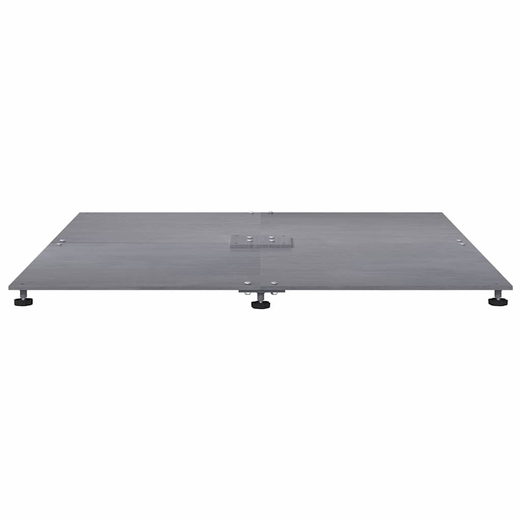 Baza za suncobran Tamno siva drvena estetika 100 x 100 x 4 cm