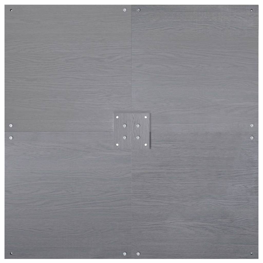 Baza za suncobran Tamno siva drvena estetika 100 x 100 x 4 cm