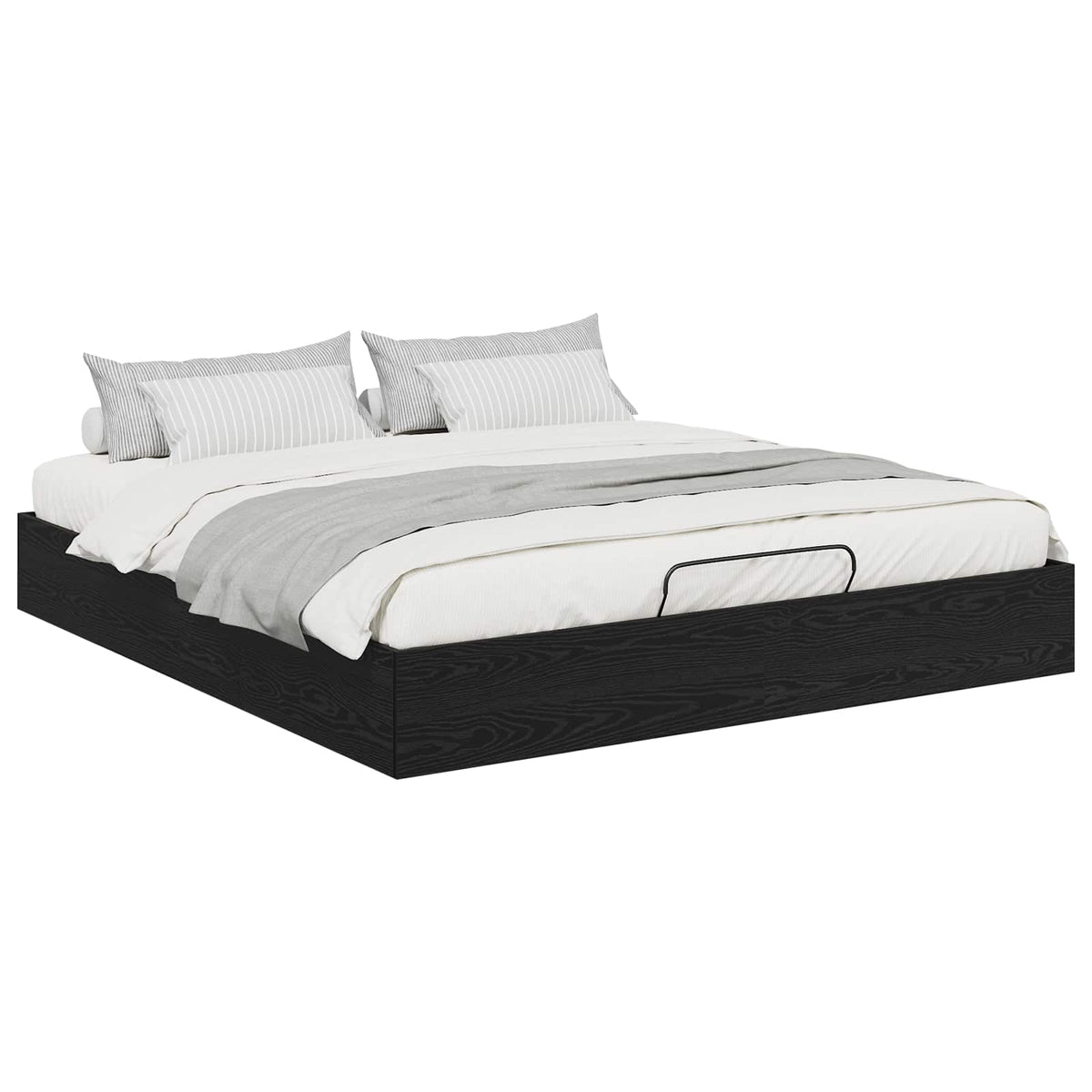 Otomanski krevet s pohranom Crni Hrast 203 x 180 x 25 cm
