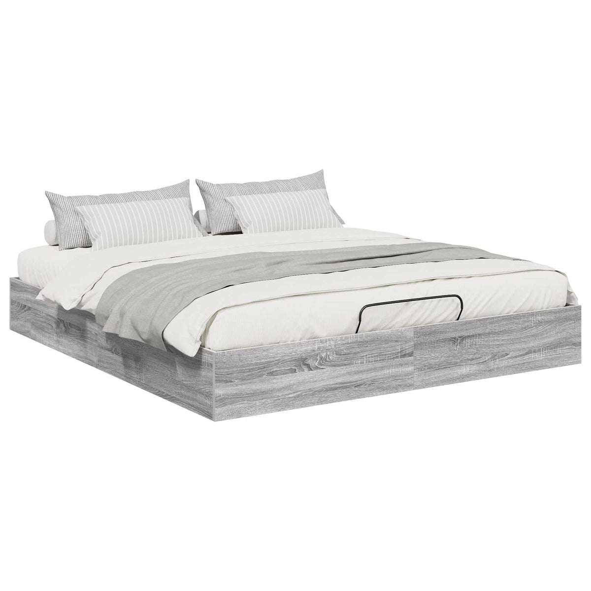 Otomanski krevet s pohranom Sivi Sonoma 203 x 160 x 25 cm