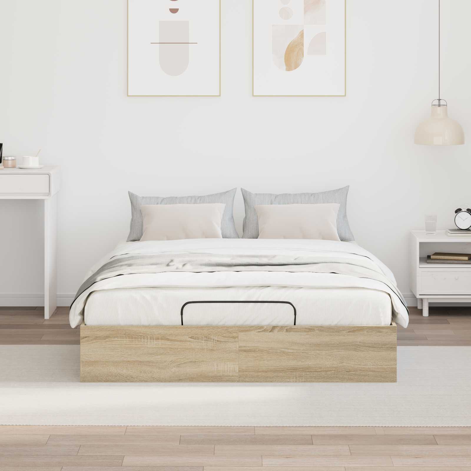 Otomanski krevet s pohranom Sonoma hrast 203 x 140 x 25 cm
