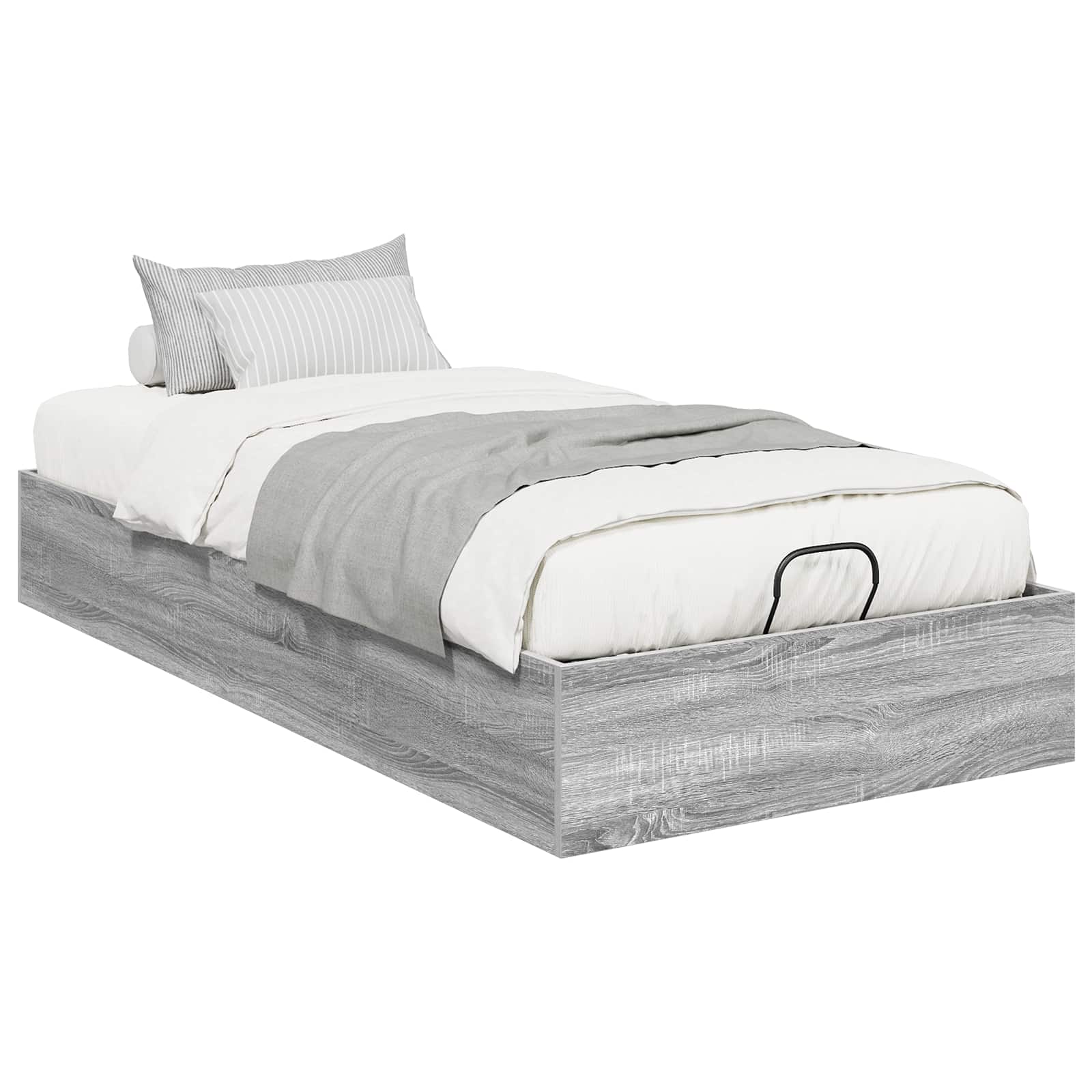 Otomanski krevet s pohranom Sivi Sonoma 203 x 90 x 25 cm