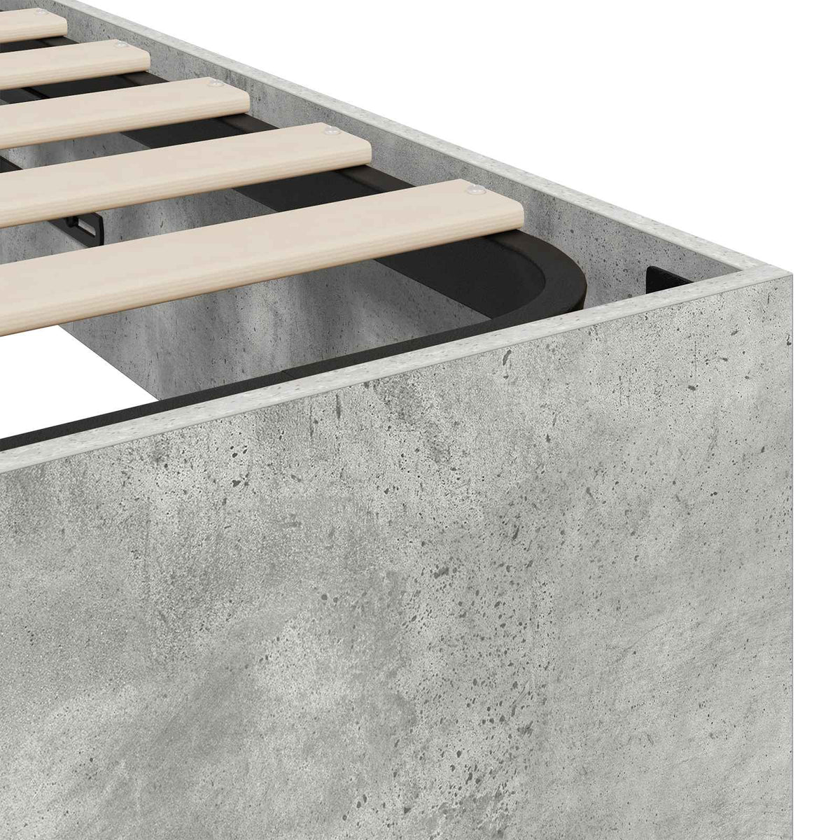 Otomanski krevet Betonsko Siva 140 x 200 cm Konstrukcijsko drvo