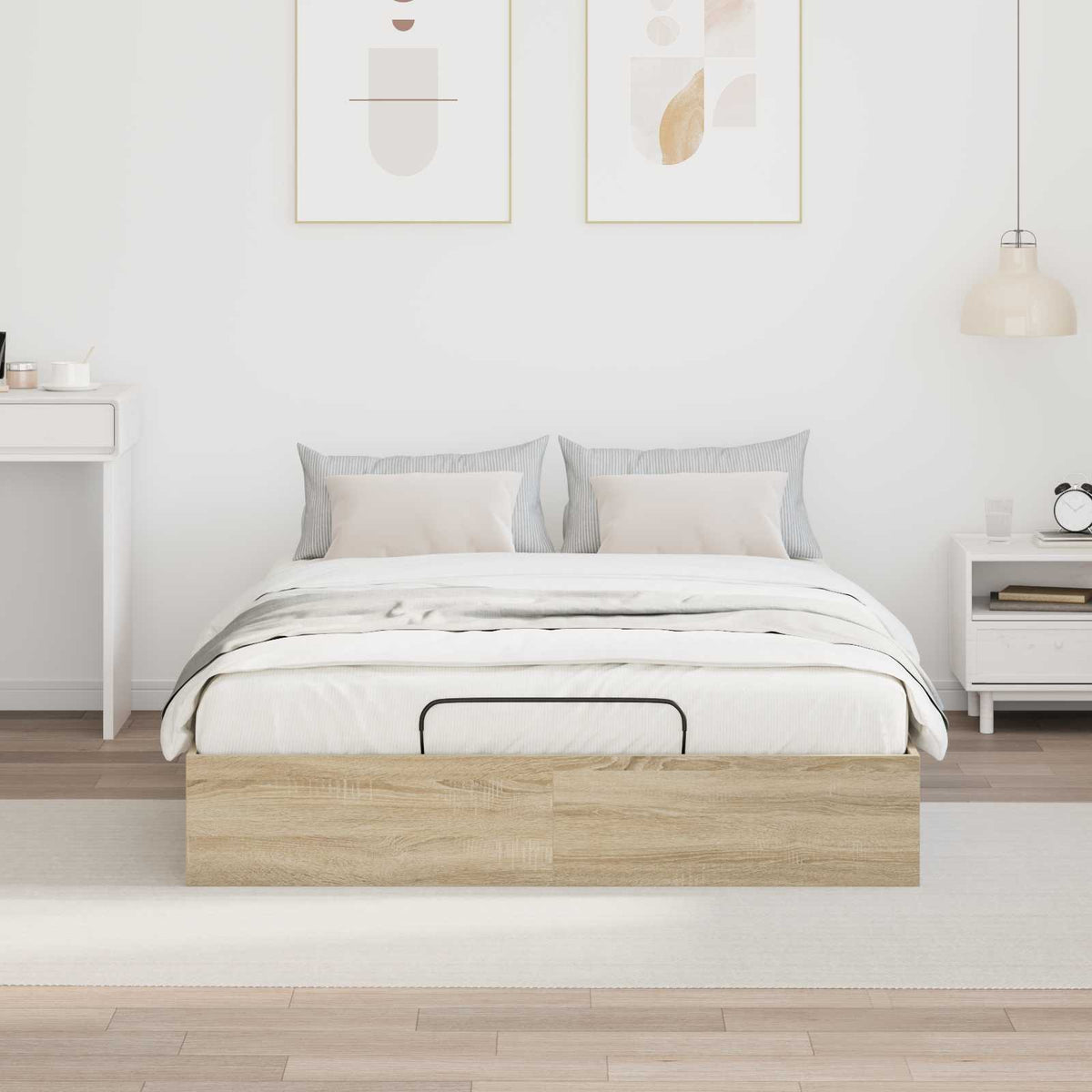 Otomanski krevet s pohranom Sonoma hrast 193 x 135 x 25 cm