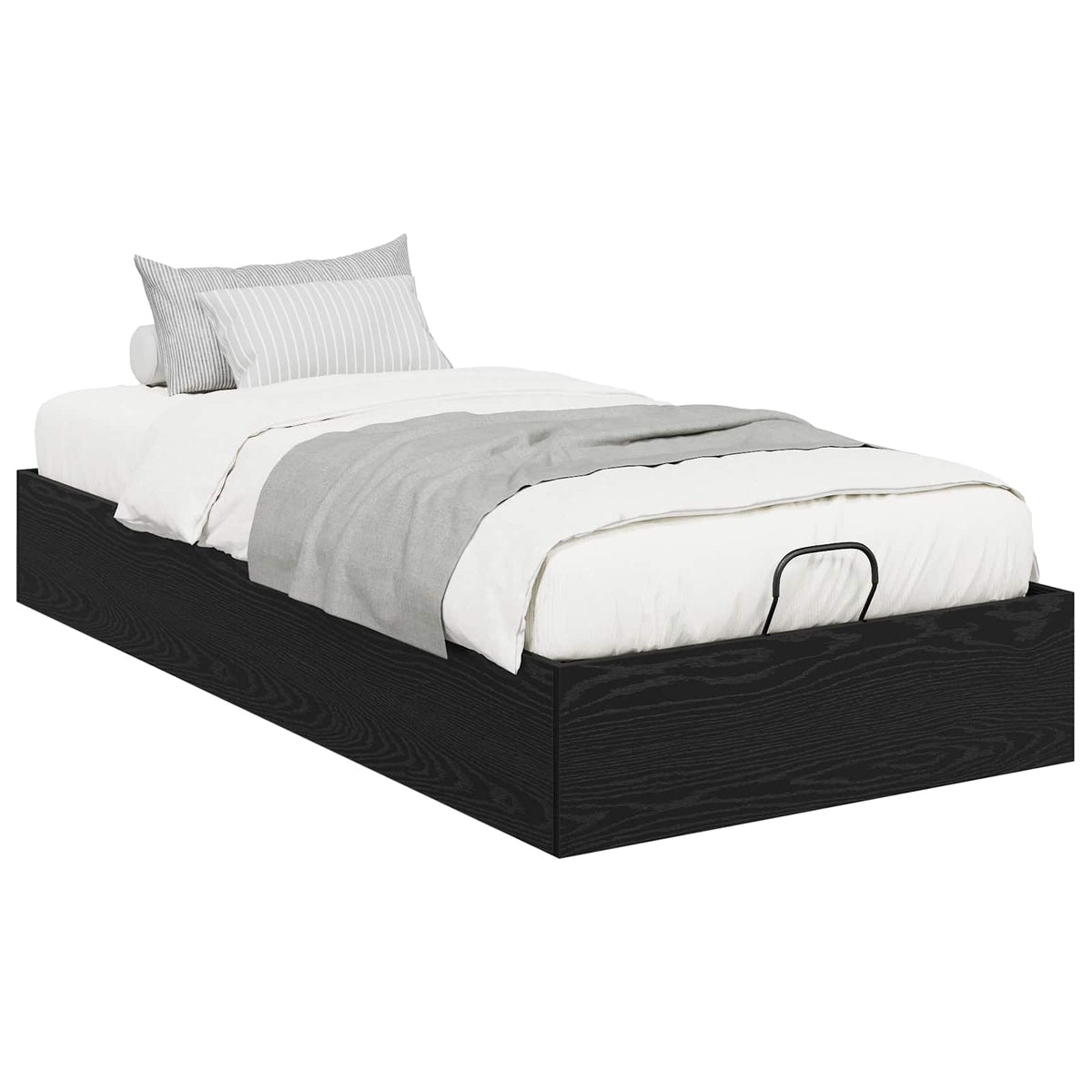 Otomanski krevet s pohranom Crni Hrast 193 x 90 x 25 cm