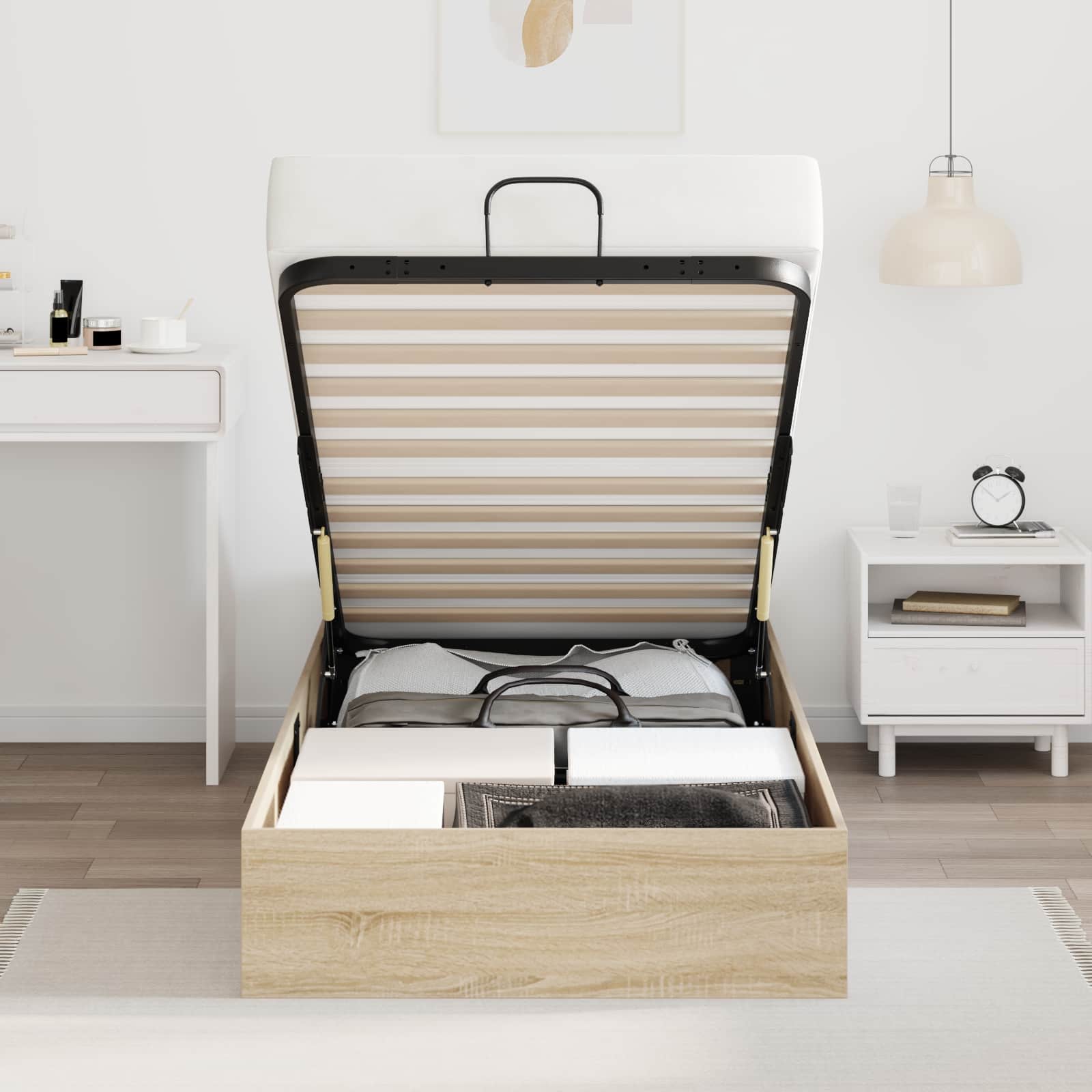 Otomanski krevet s pohranom Sonoma hrast 193 x 90 x 25 cm