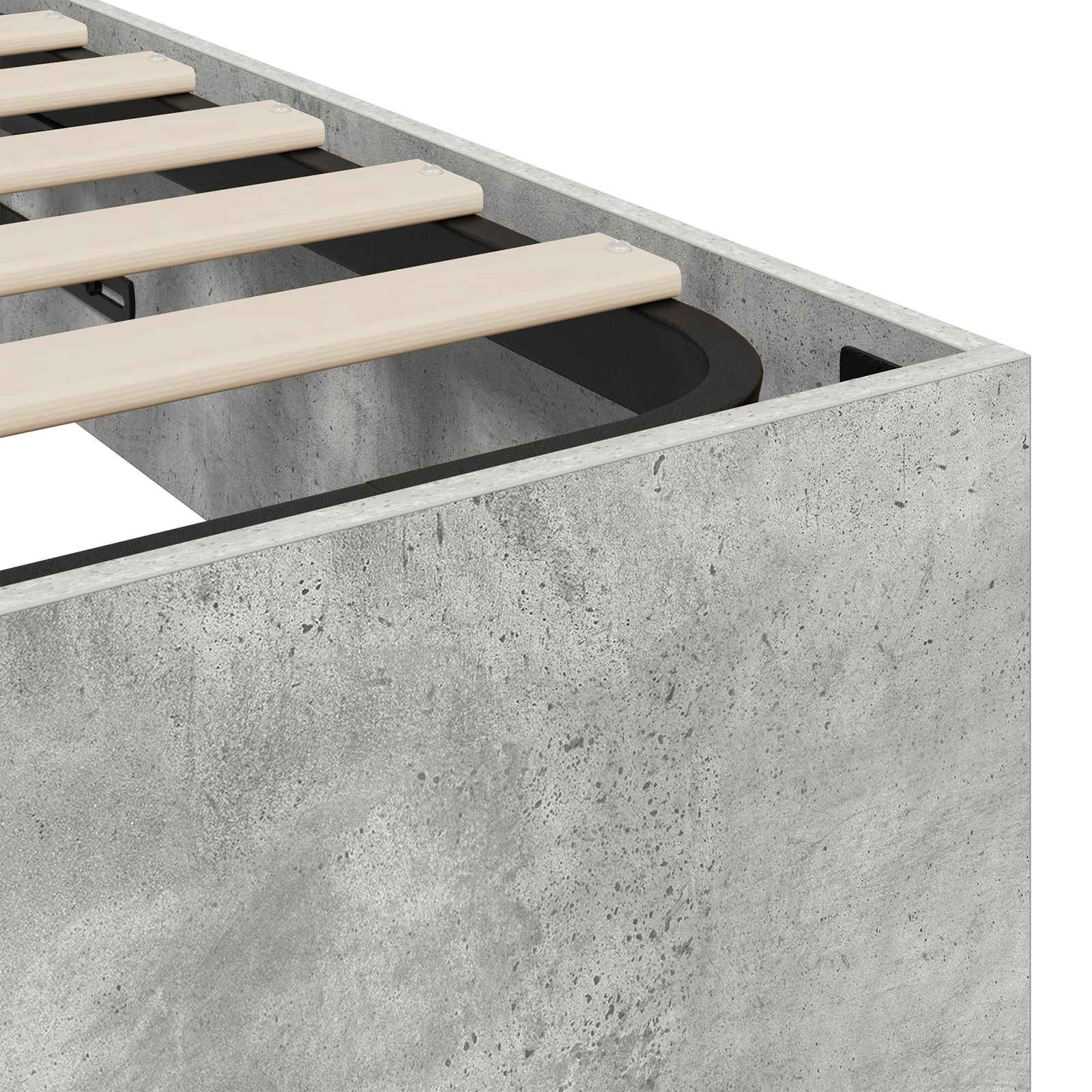 Otomanski krevet s pohranom Betonsko Siva 75,5 x 190 cm