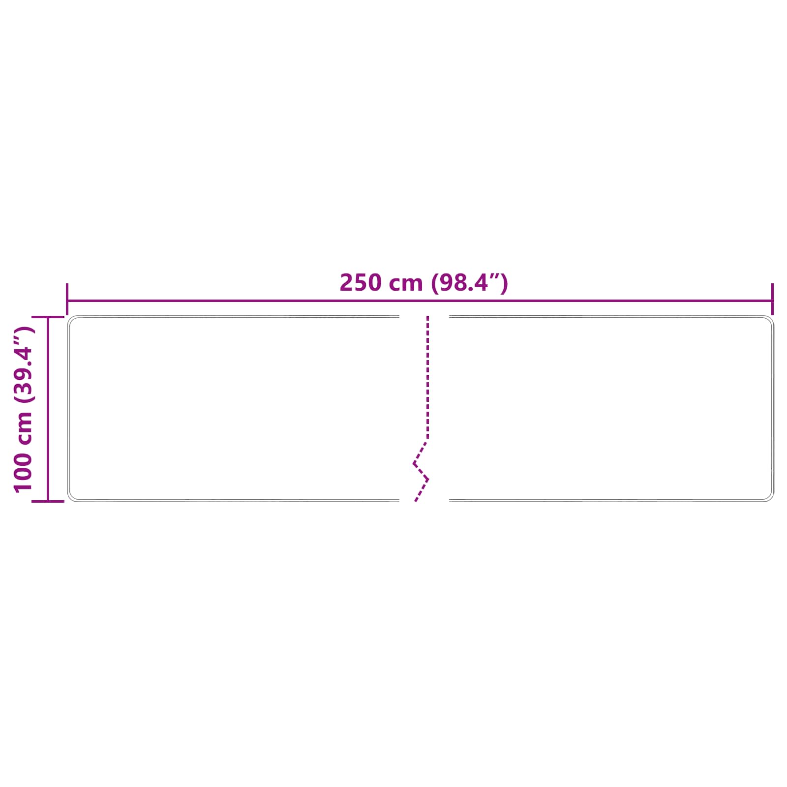 Traka za tepih MARSA Krema 250 x 100 cm Poliester i PVC