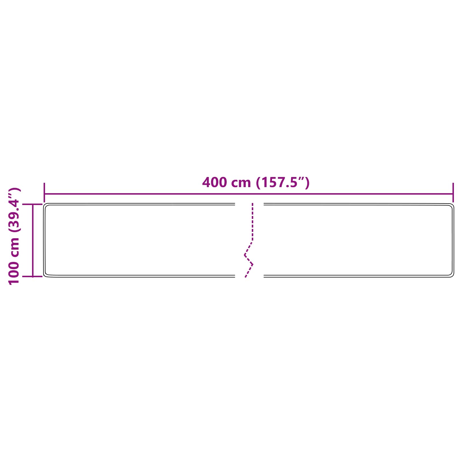 Traka za tepih MARSA Krema 100 x 400 cm Poliester i PVC