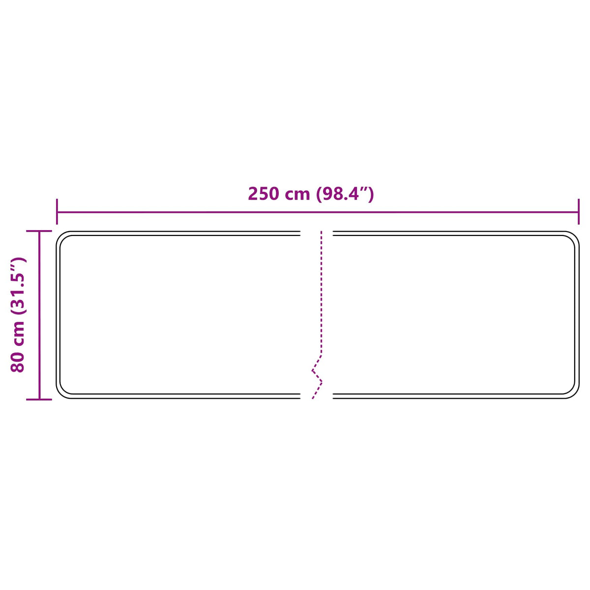 Traka za tepih MARSA Pijesak 80 x 250 cm Poliester i PVC