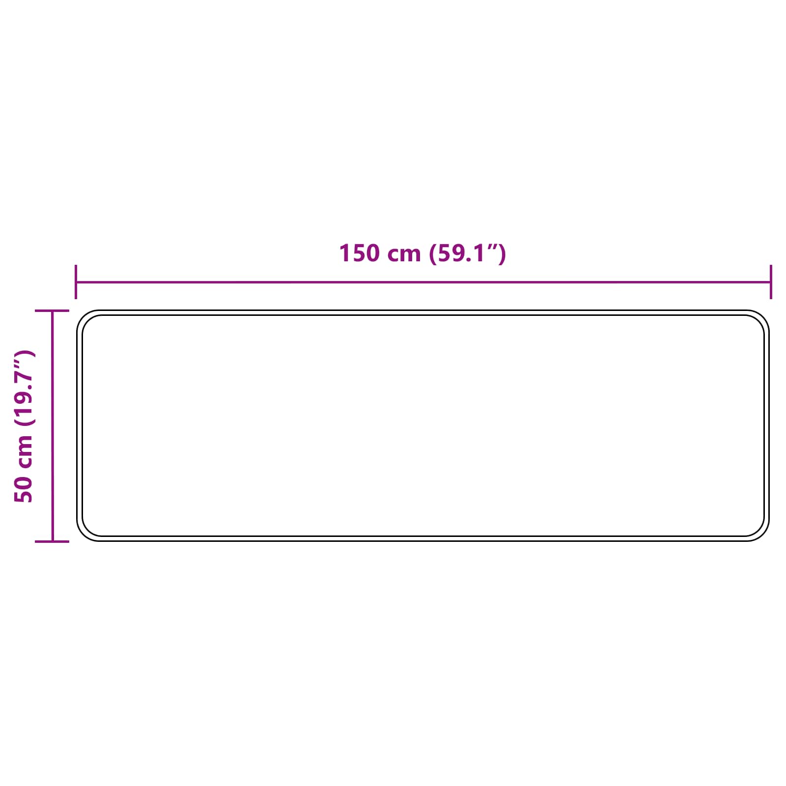 Traka za tepih MARSA Antracit 50 x 150 cm Poliester i PVC