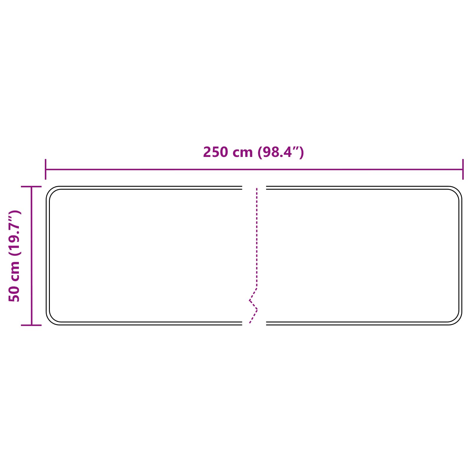 Traka za tepih MARSA Sivi 50 x 250 cm Poliester i PVC