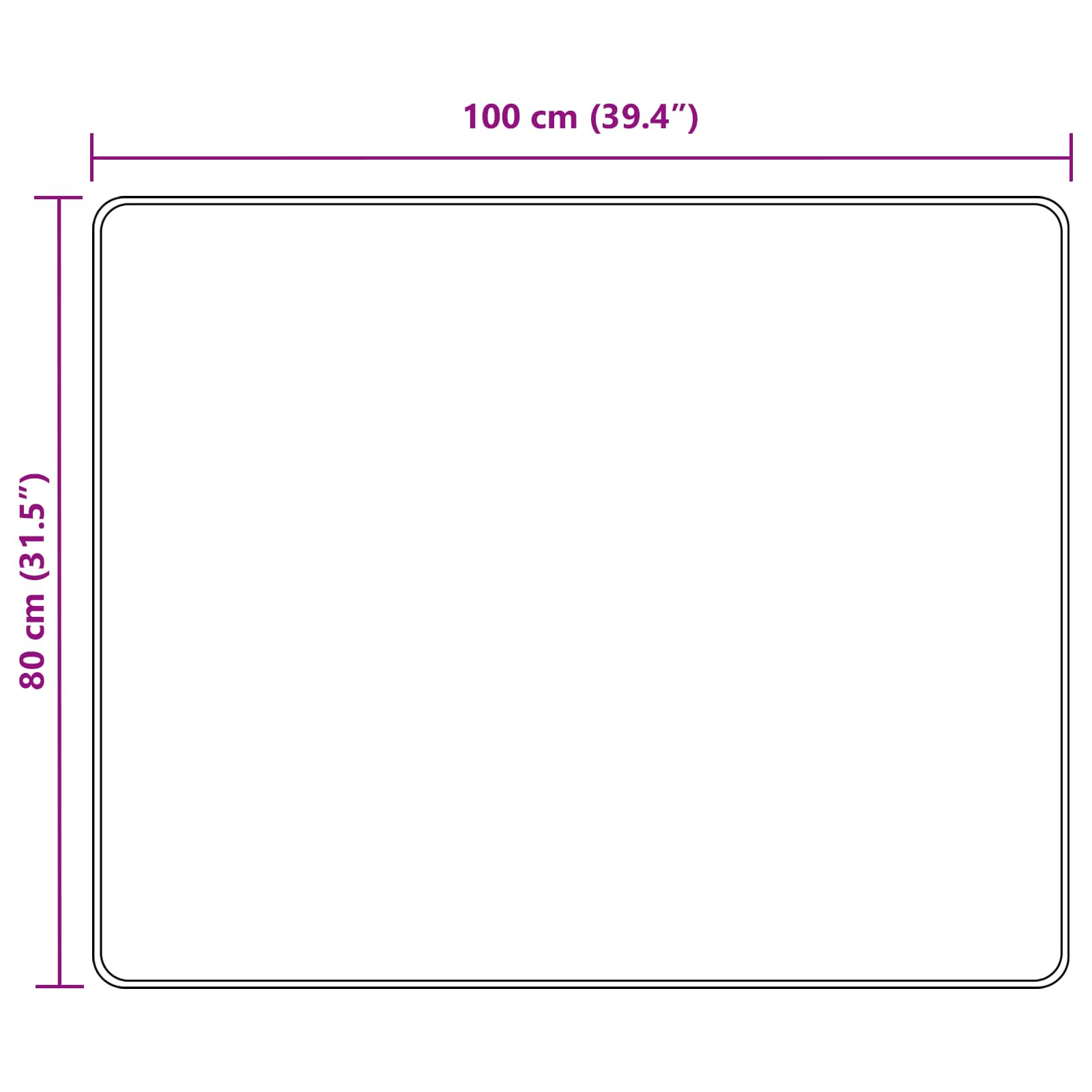 Traka za tepih MARSA Sivi 80 x 100 cm Poliester i PVC