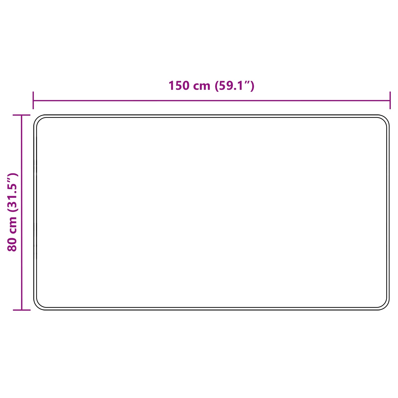 Traka za tepih MARSA Sivi 80 x 150 cm Poliester i PVC