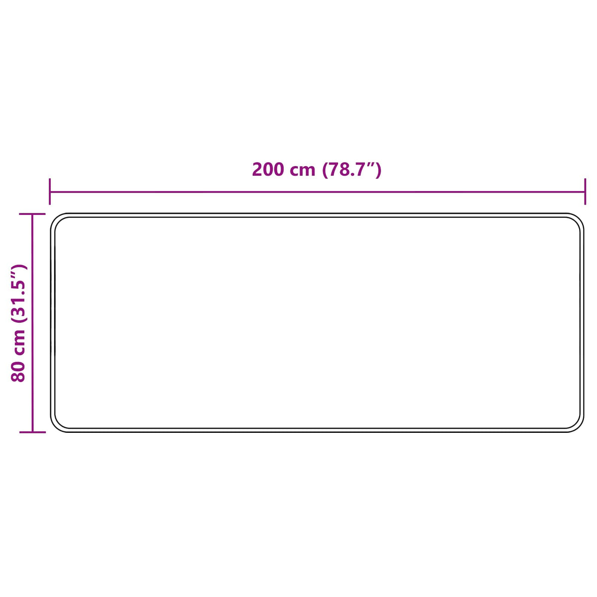 Traka za tepih MARSA Sivi 80 x 200 cm Poliester i PVC
