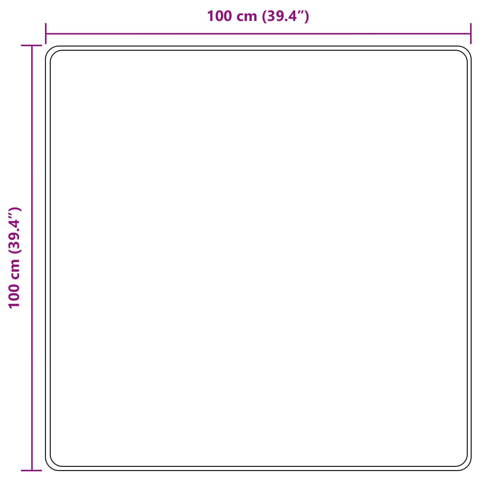 Traka za tepih MARSA Sivi 100 x 100 cm Poliester i PVC