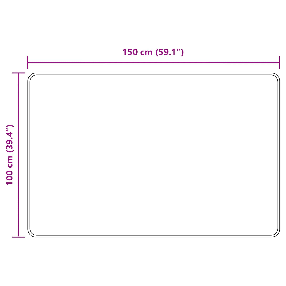 Traka za tepih MARSA Sivi 100 x 150 cm Poliester i PVC