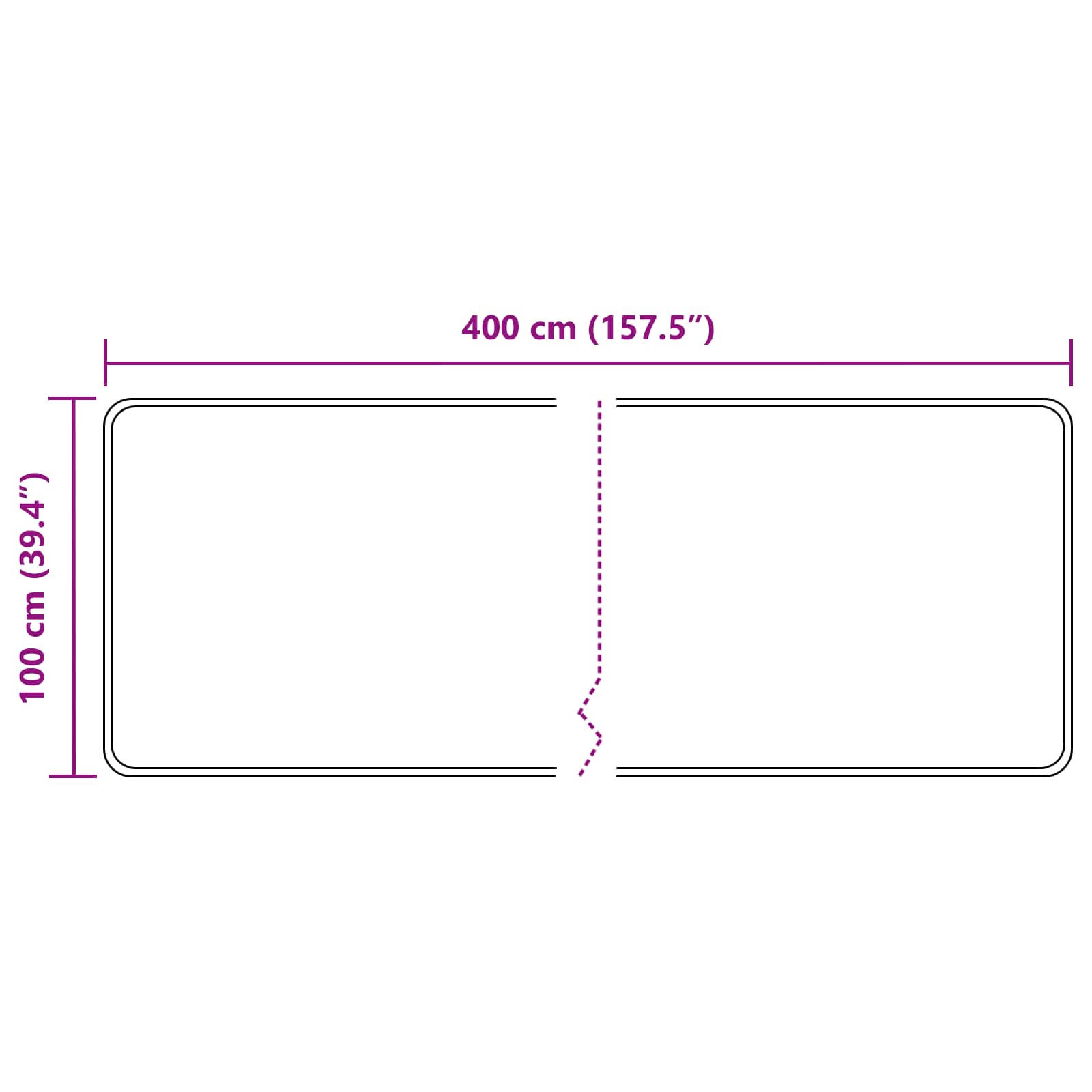 Traka za tepih MARSA Sivi 100 x 400 cm Poliester i PVC