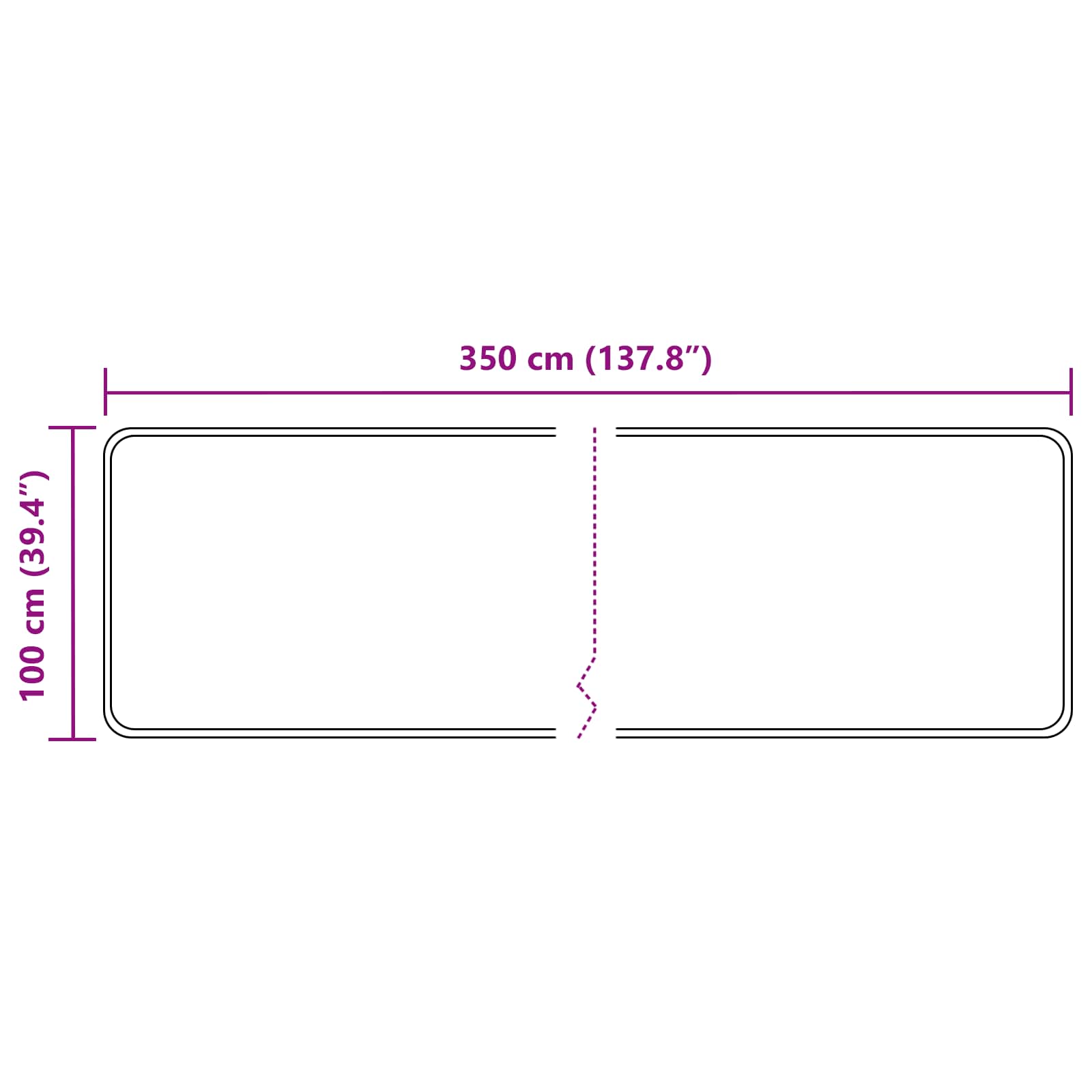 Traka za tepih MARSA Žuta 100 x 350 cm Poliester i PVC