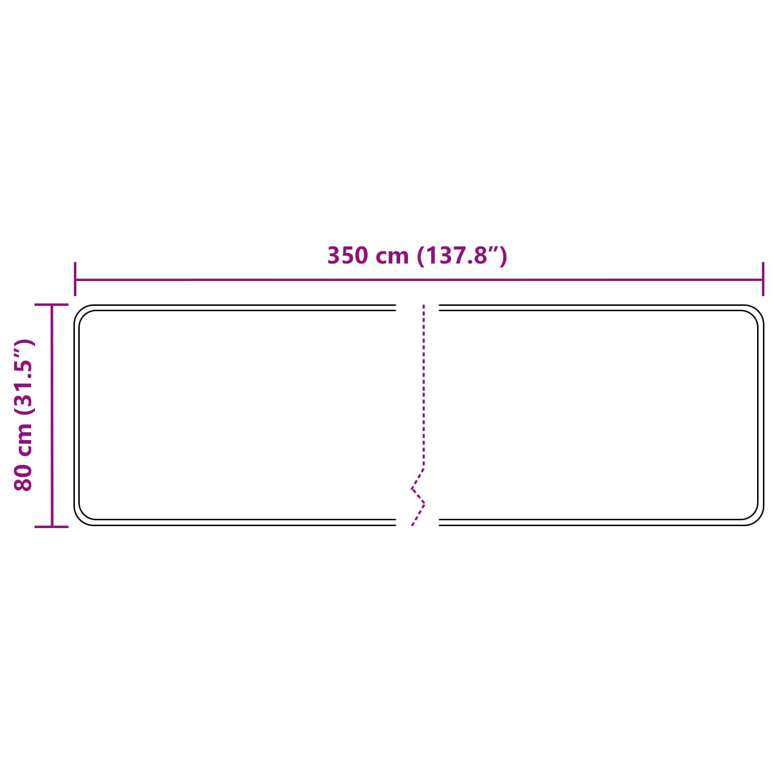 Traka za tepih MARSA Šareni 80 x 350 cm Poliester i PVC