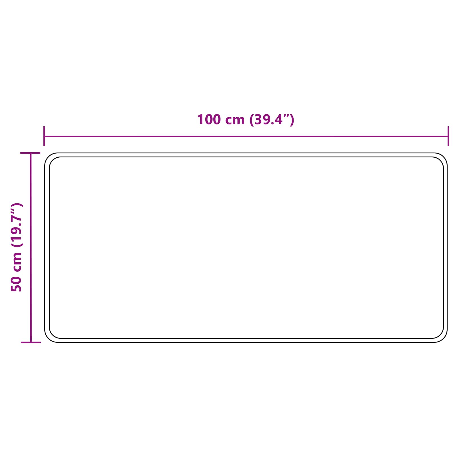 Traka za tepih MARSA Crna 50 x 100 cm Poliester i PVC