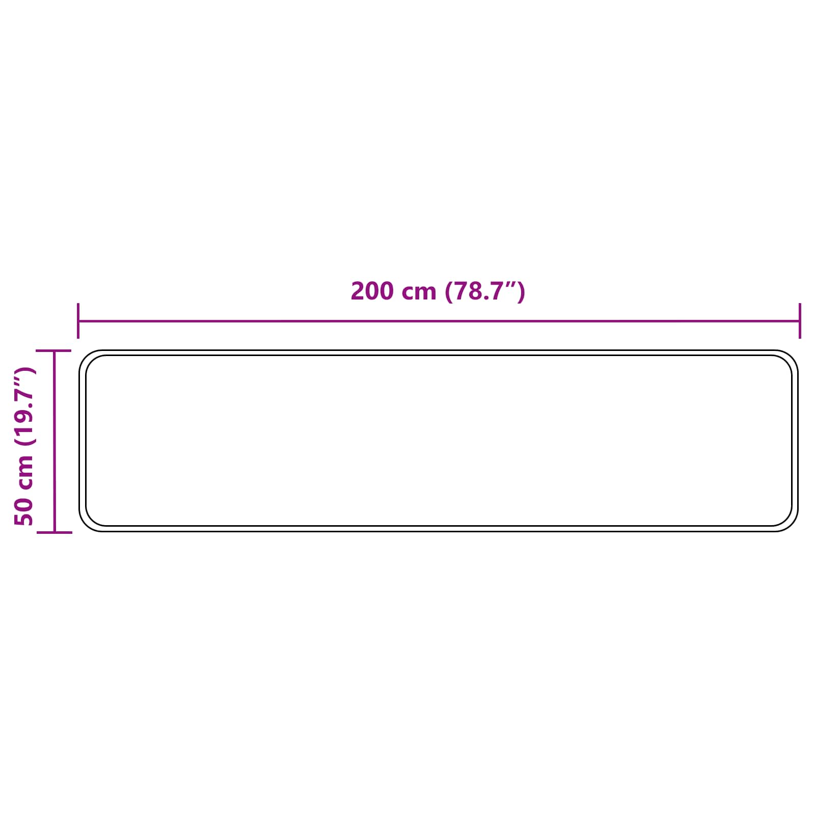 Traka za tepih MARSA Crna 50 x 200 cm Poliester i PVC