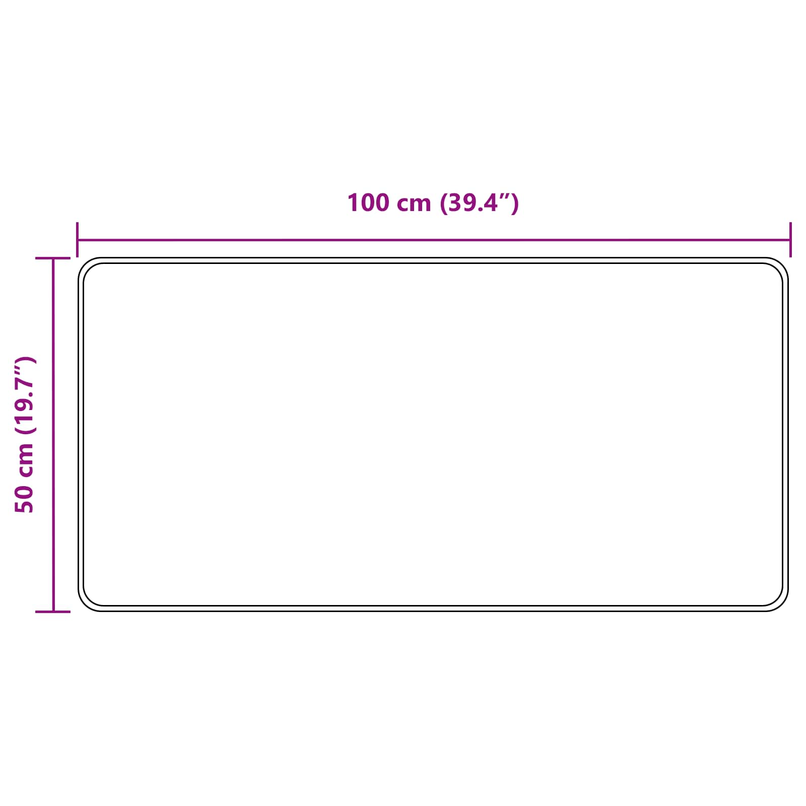 Traka za tepih MARSA Crna 50 x 100 cm Poliester i PVC