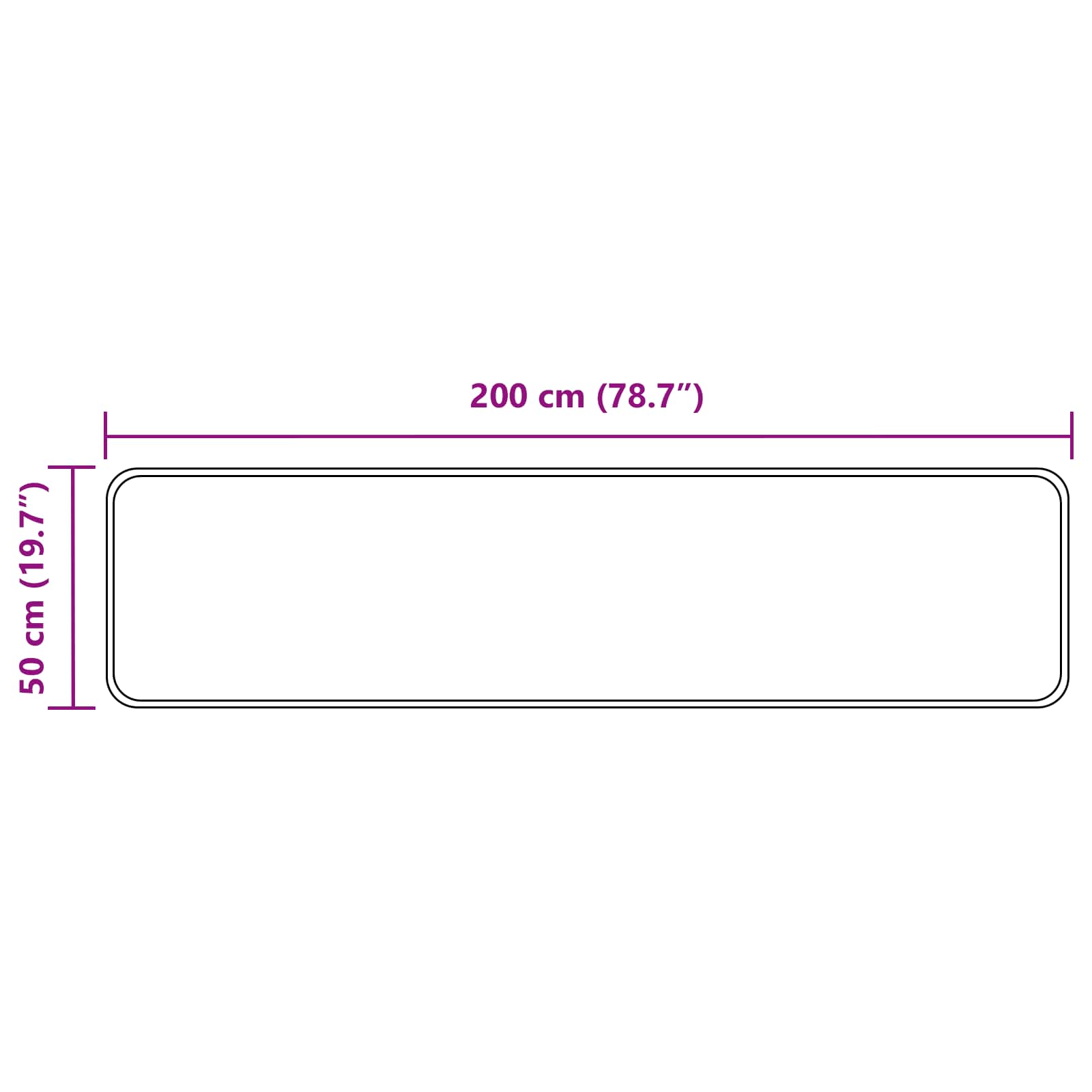 Traka za tepih MARSA Crna 50 x 200 cm Poliester i PVC