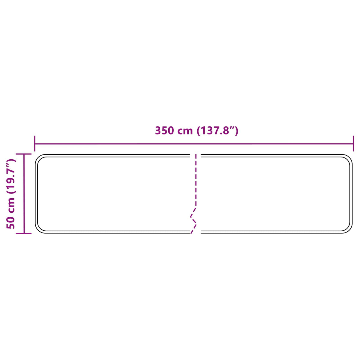 Traka za tepih MARSA Crna 50 x 350 cm Poliester i PVC