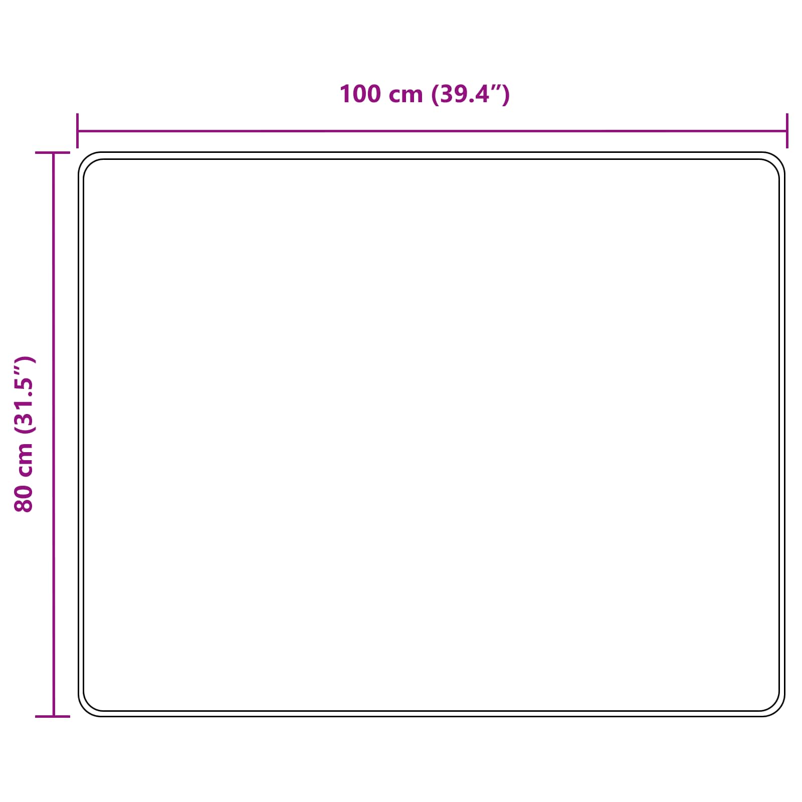Traka za tepih MARSA Crna 80 x 100 cm Poliester i PVC