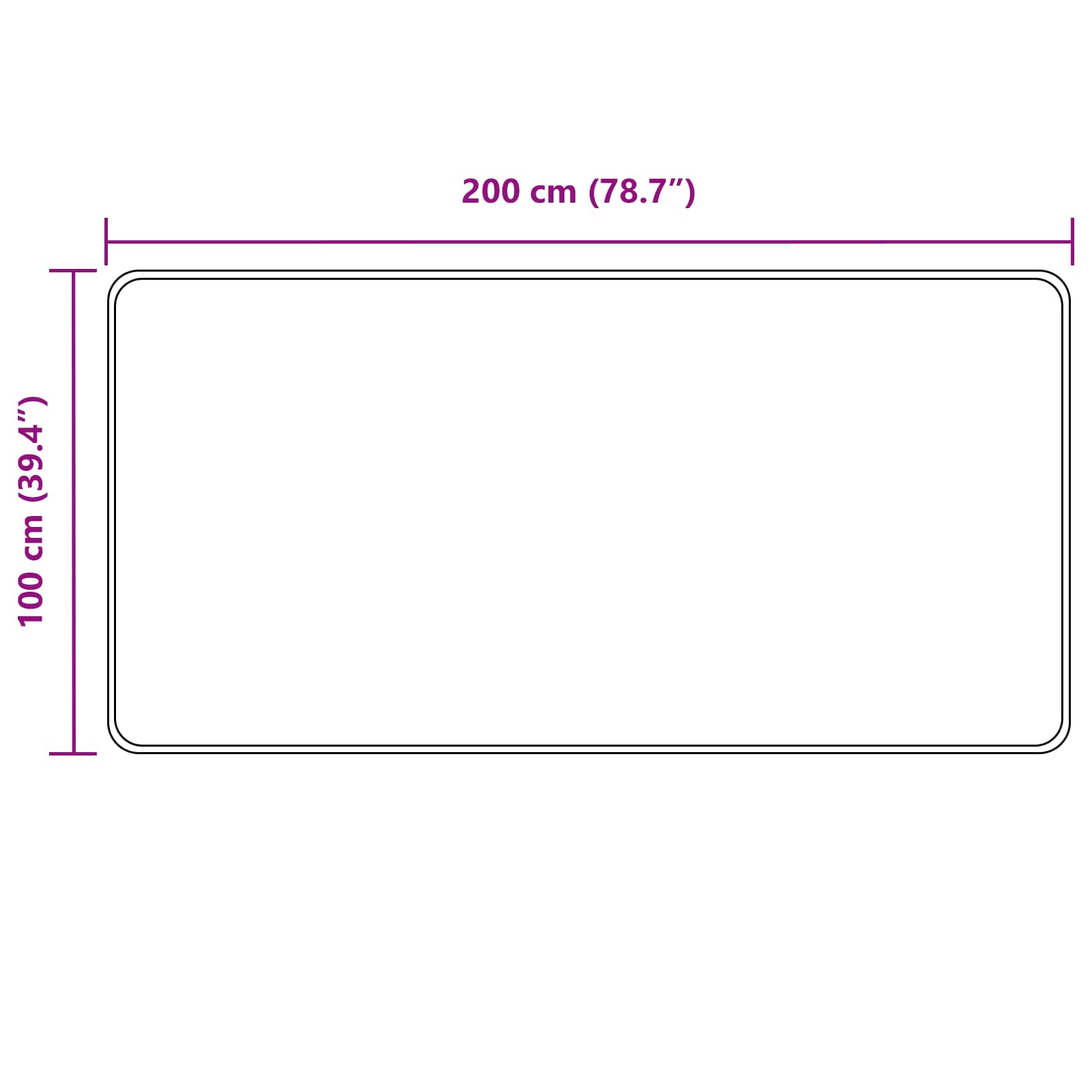 Traka za tepih MARSA Crna 100 x 200 cm Poliester i PVC