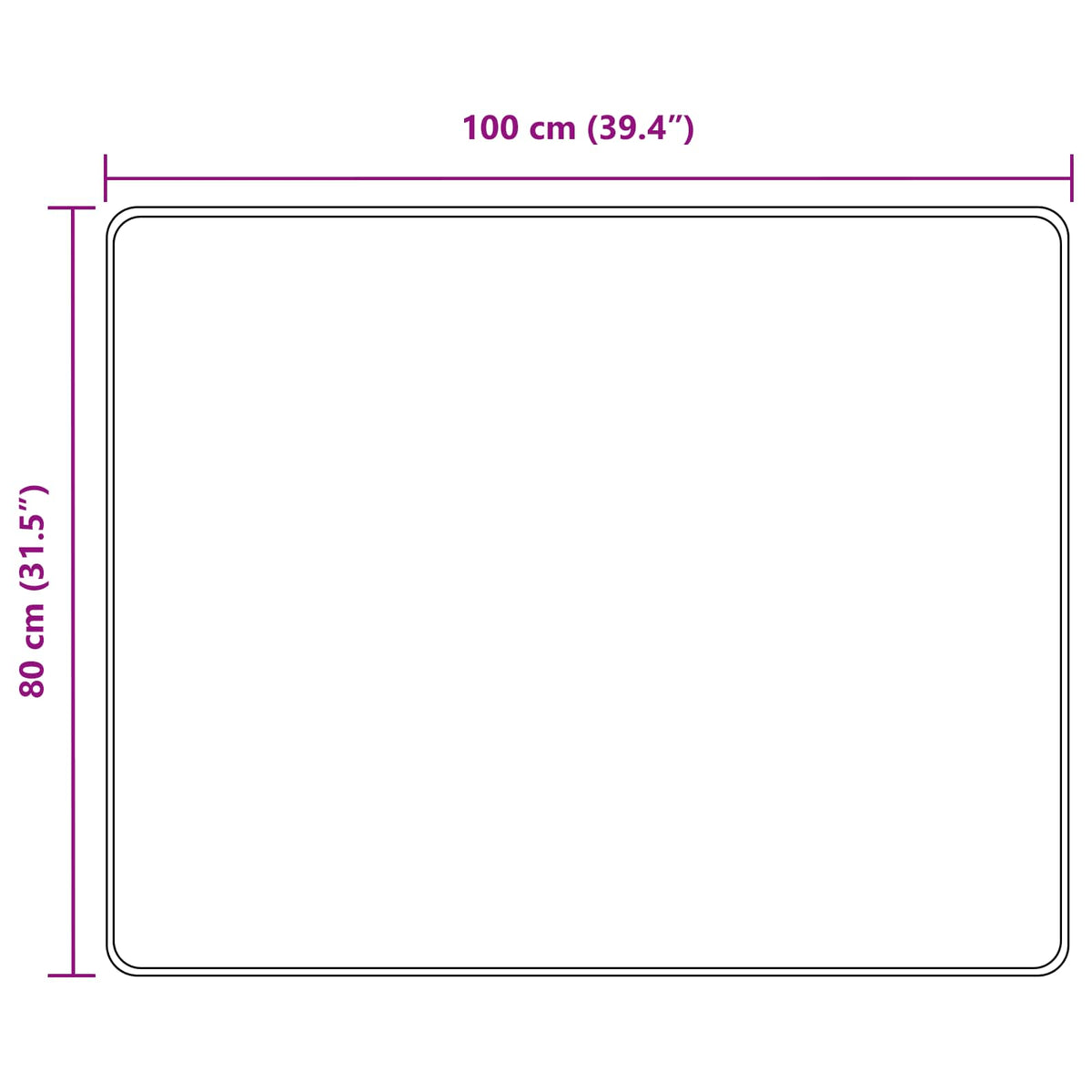 Traka za tepih MARSA Sivi 80 x 100 cm Poliester i PVC