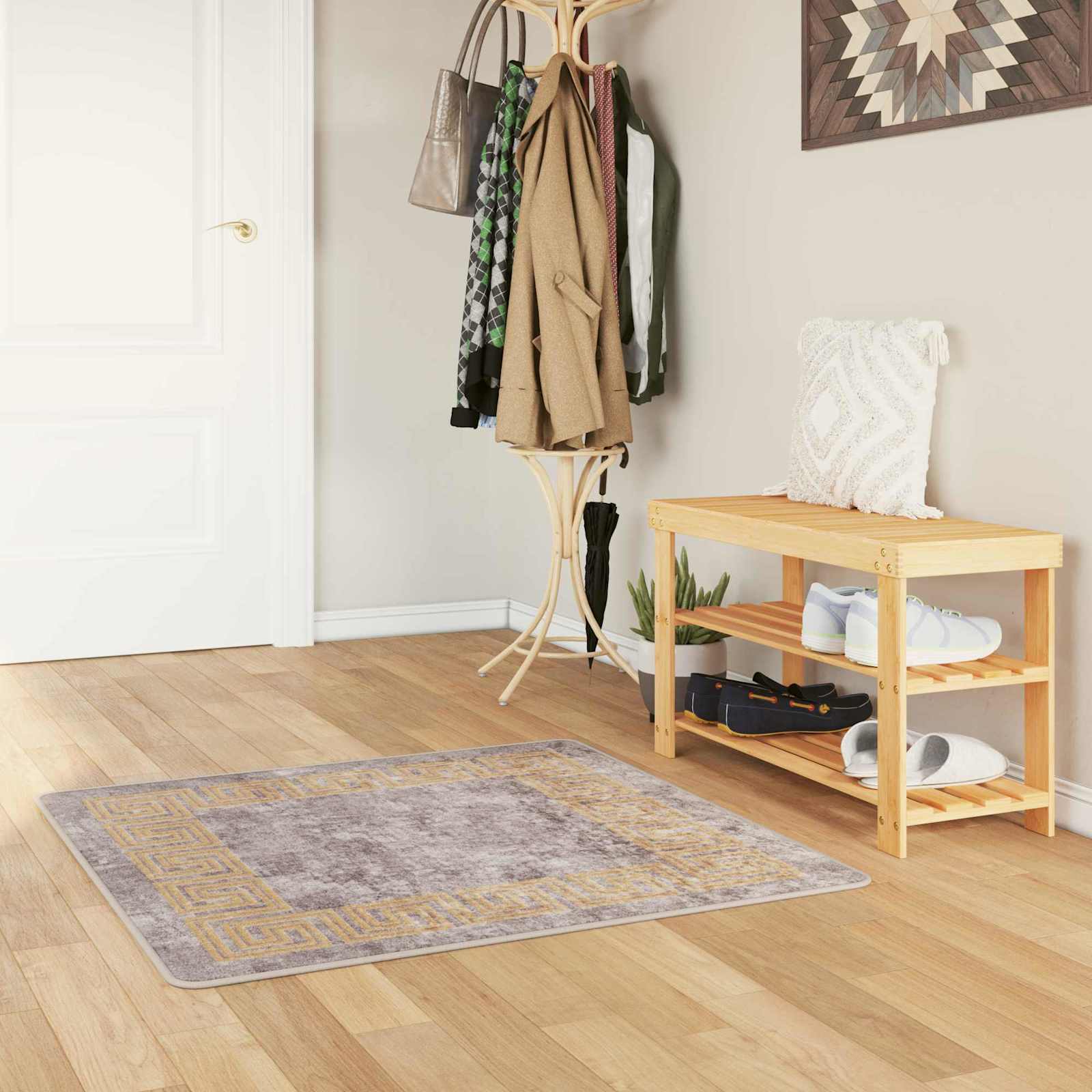 Traka za tepih MARSA Sivi 100 x 100 cm Poliester i PVC