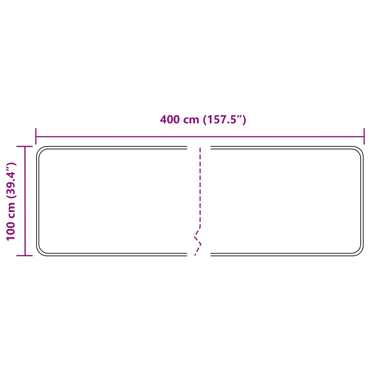 Traka za tepih MARSA Sivi 100 x 400 cm Poliester i PVC
