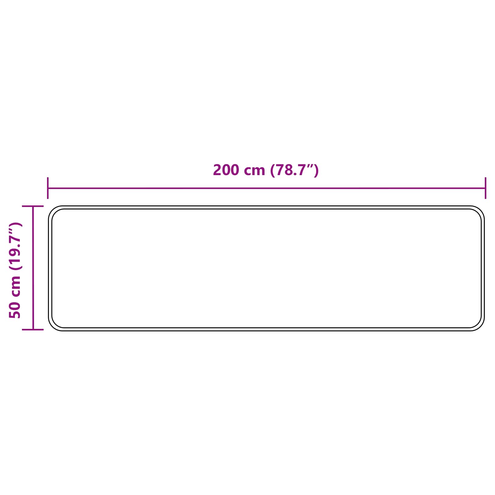 Traka za tepih MARSA Crna 50 x 100 cm Poliester i PVC