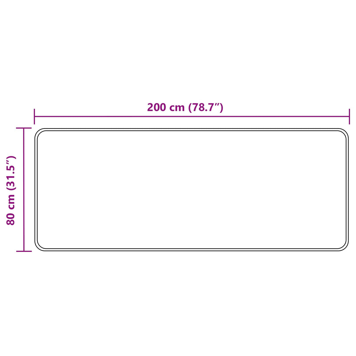 Traka za tepih MARSA Crna 80 x 200 cm Poliester i PVC