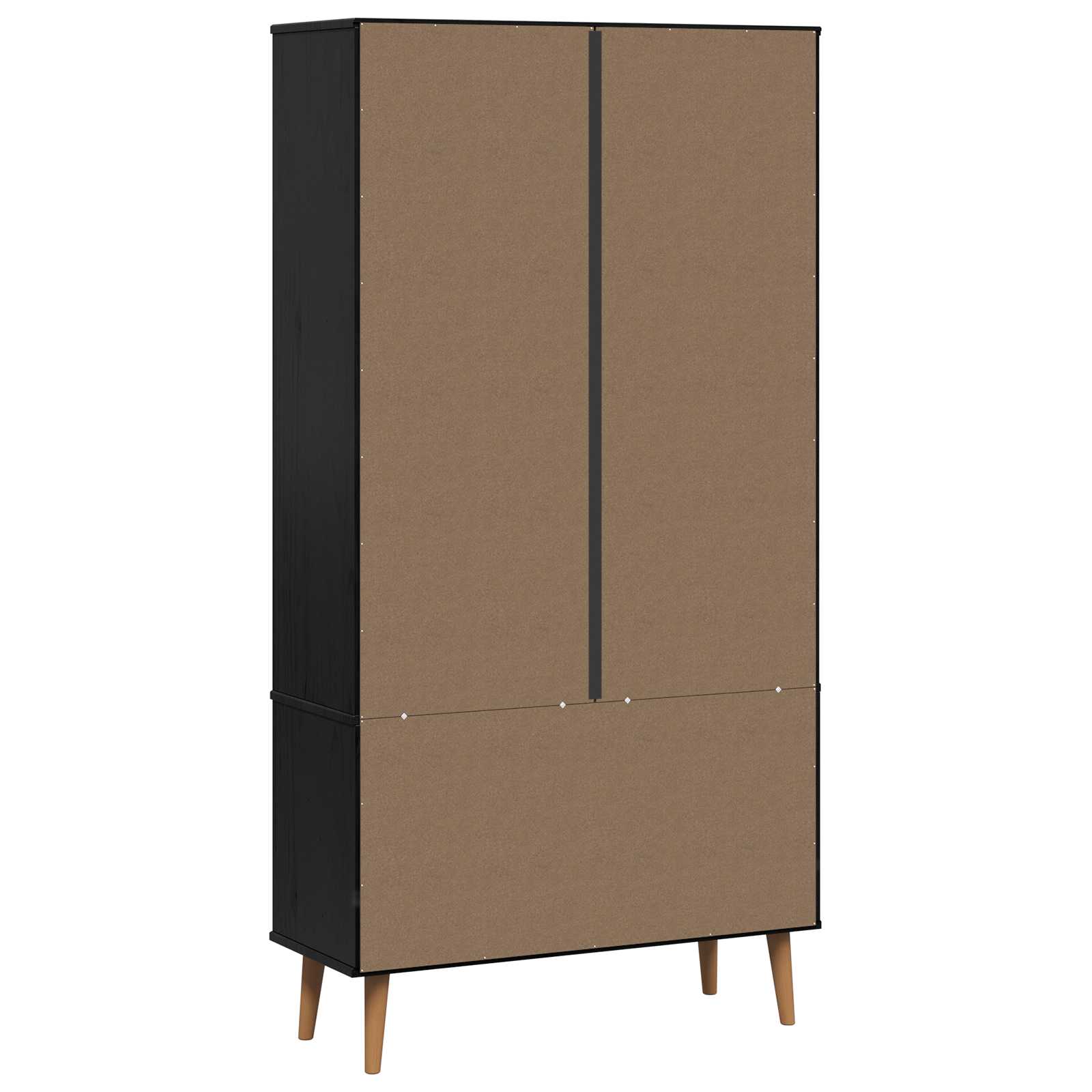 Vitrinski ormar od stakla Crna 90 x 35 x 175 cm