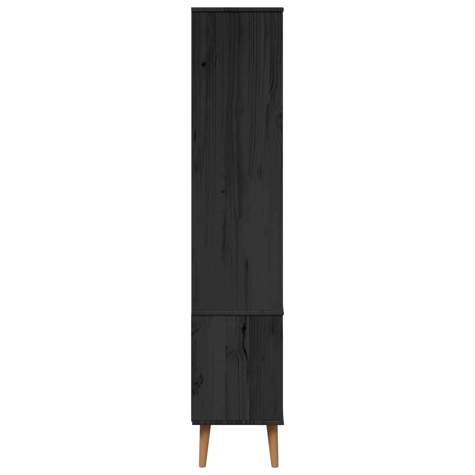Vitrinski ormar od stakla Crna 90 x 35 x 175 cm