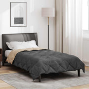Ljetni pokrivač Antracit i taupe 220 x 155 cm Mikrovlakna