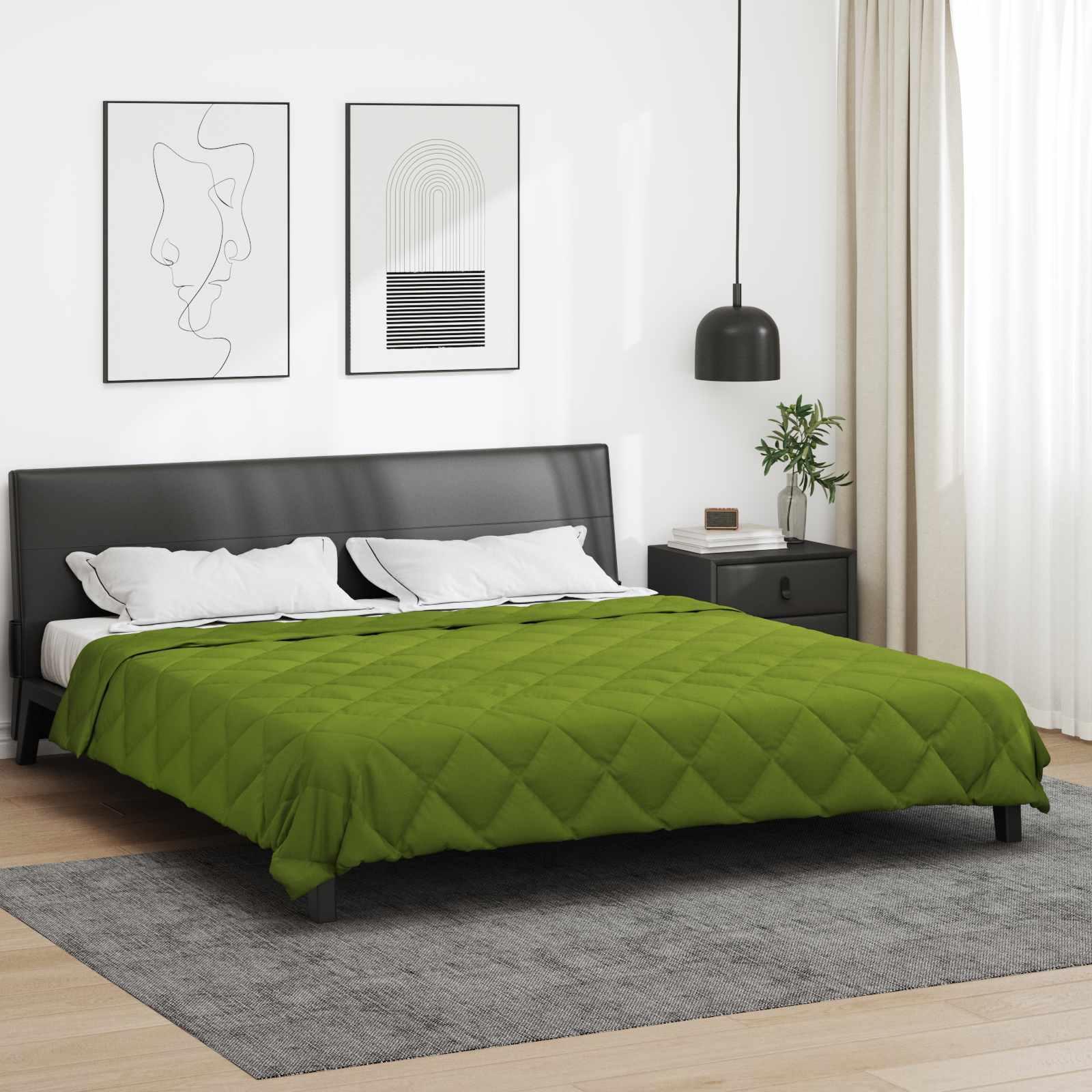 Puni pokrivač za cijelu godinu Zelena 200 x 200 cm Mikrovlakna