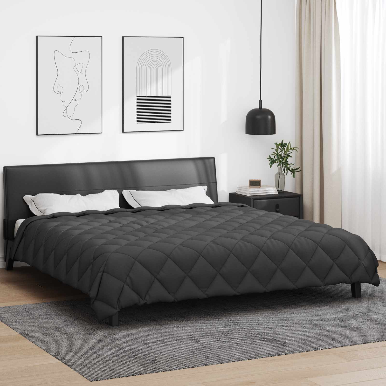 Zimska pokrivača Antracit 200 x 220 cm Mikrovlakna