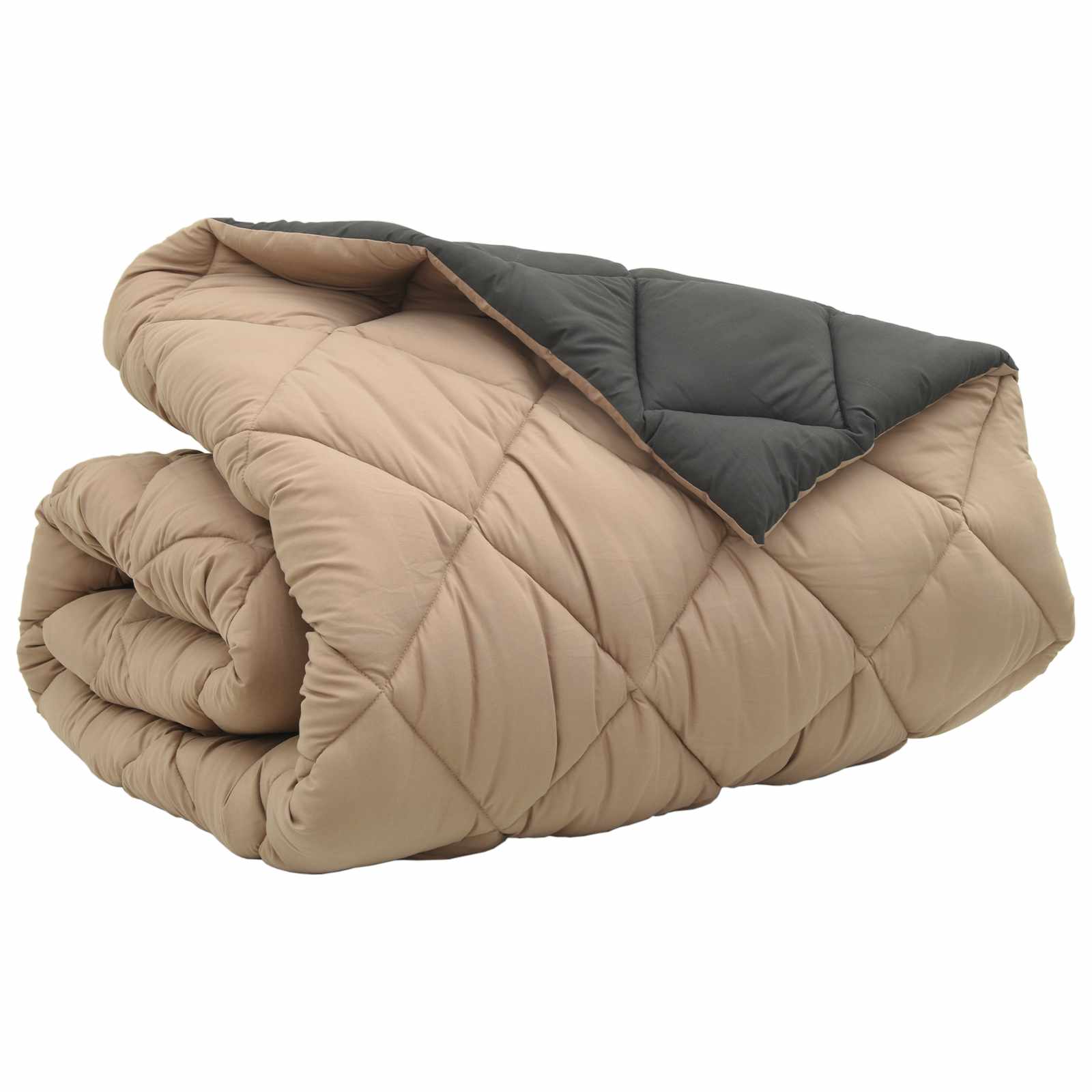 Zimska pokrivača Antracit i taupe 200 x 200 cm Mikrovlakna