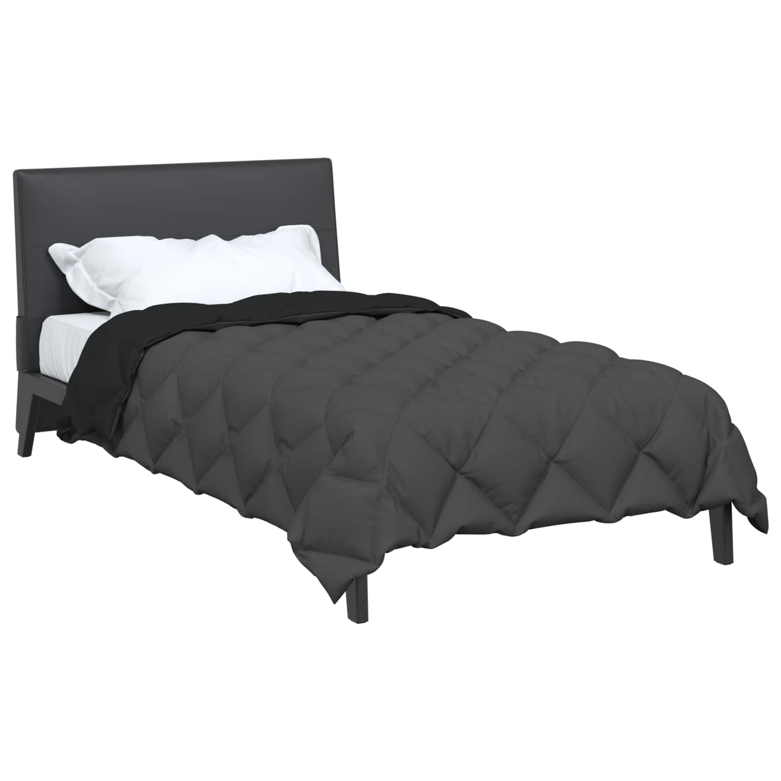 Zimska pokrivača Crna i antracit 135 x 220 cm Mikrovlakna