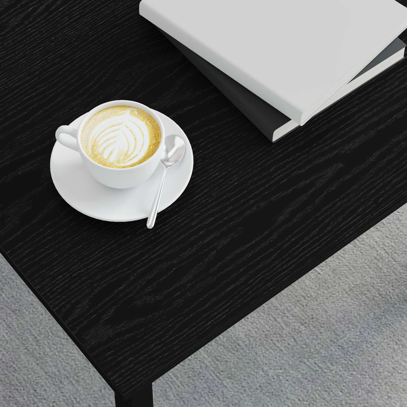 Kava Stol Crni hrast 50 x 50 x 36 cm Konstruirano drvo