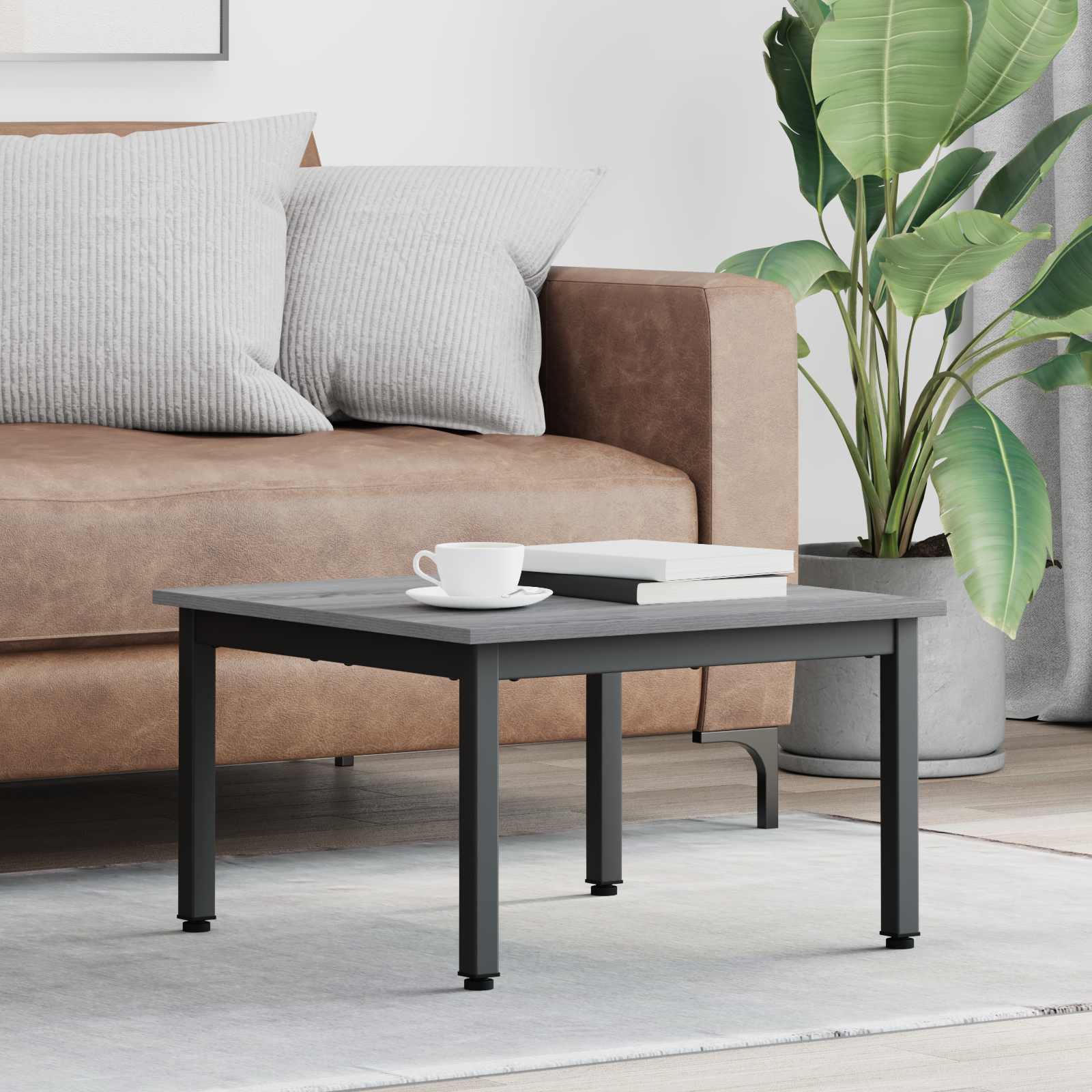 Kava Stol Siva Sonoma 60 x 60 x 36 cm Konstruirano drvo