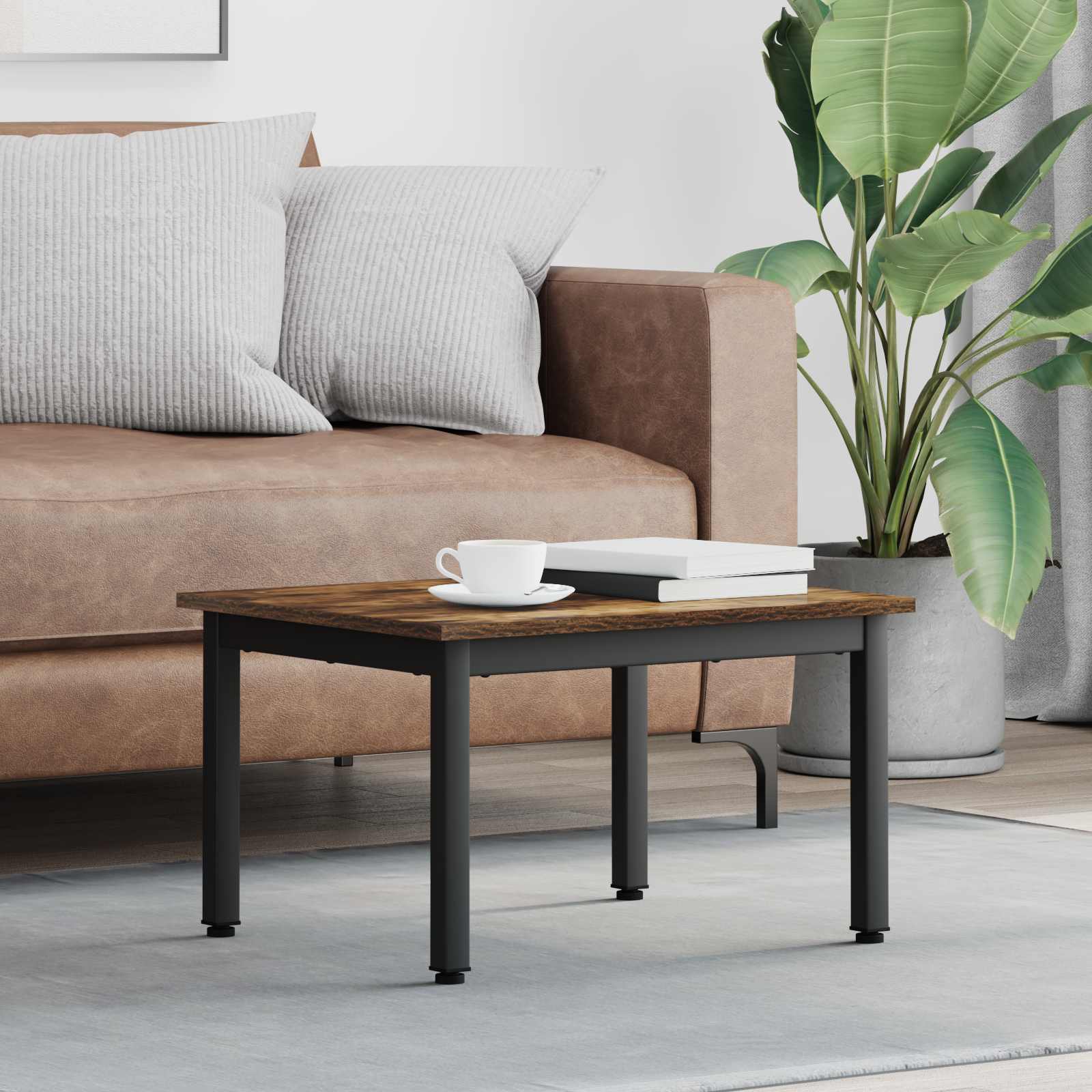 Kava Stol Dimni hrast 60 x 50 x 36 cm Konstruirano drvo