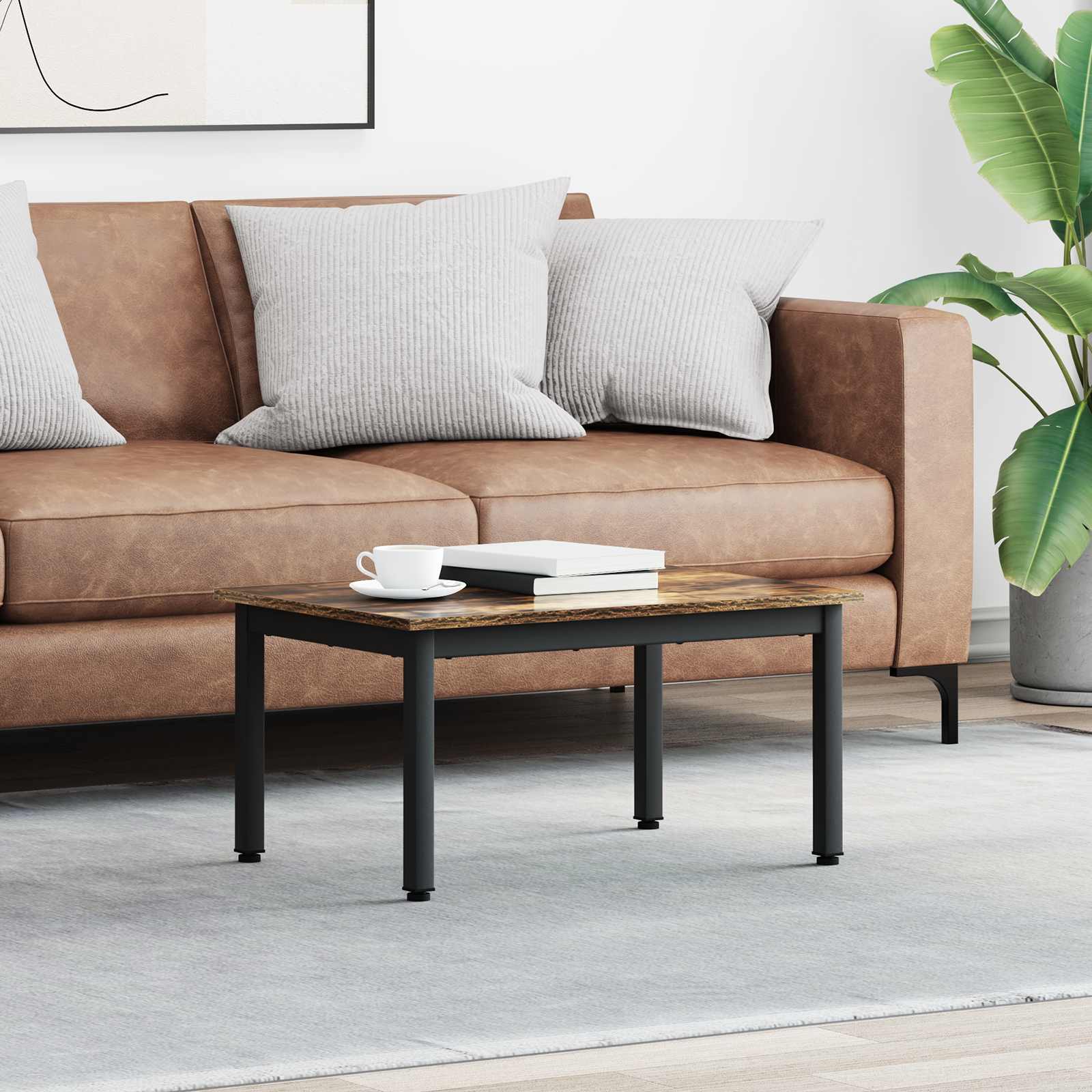 Kava Stol Dimni hrast 70 x 50 x 36 cm Konstruirano drvo