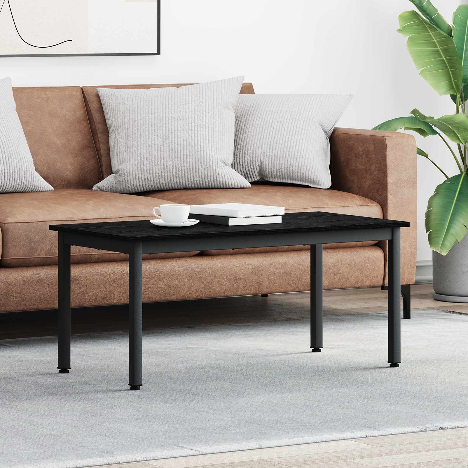 Kava Stol Crni hrast 100 x 50 x 45 cm Konstruirano drvo