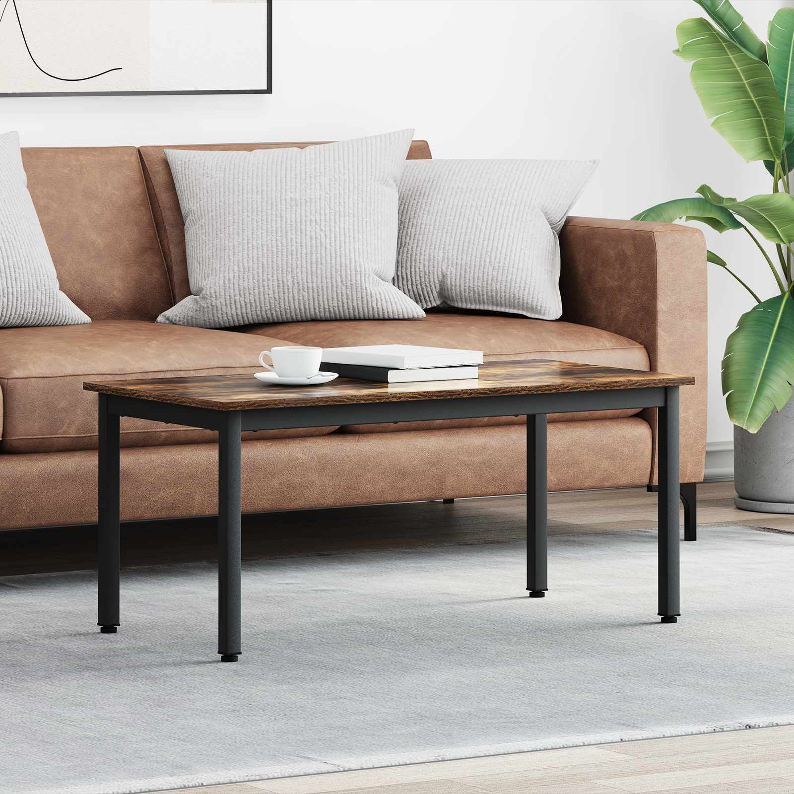 Kava Stol Dimni hrast 100 x 50 x 45 cm Konstruirano drvo